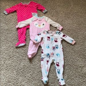 12M Fleece Onesies (set of 3)